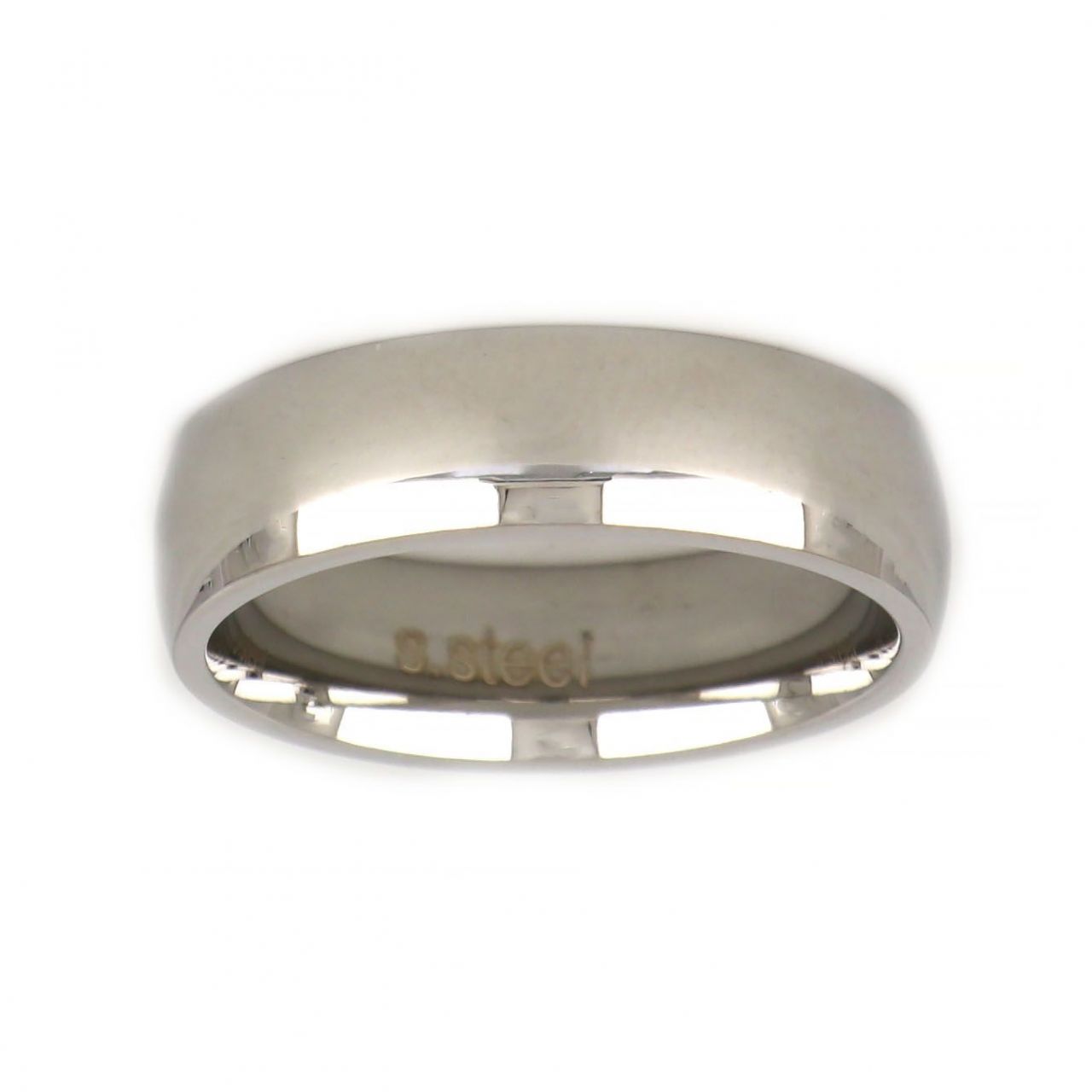 Stainless steel wedding ring 6 mm Asimetrico.gr