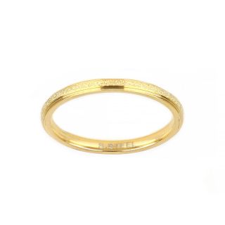 Βέρα απο ανοξείδωτο ατσάλι επίχρυσο σαγρέ