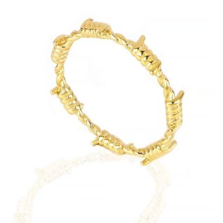 Stainless steel gold plated ring wire mesh design - 