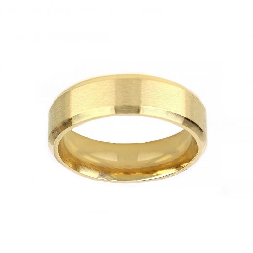 Stainless steel gold plated wedding ring 6mm DA12030-02