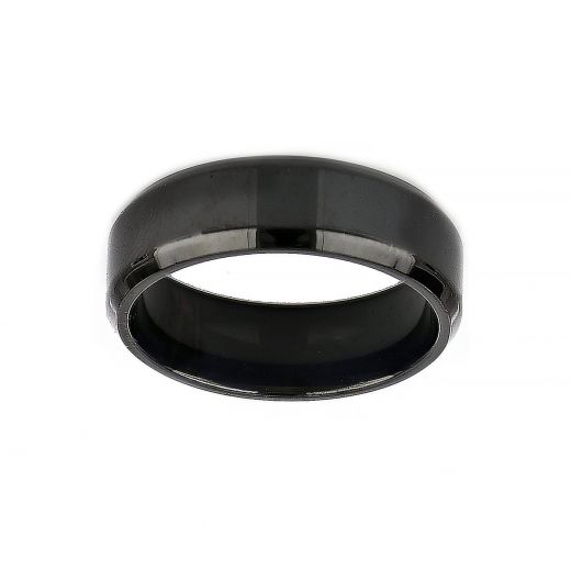Stainless steel wedding ring black 6mm DA12030-04