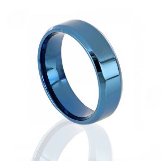 Stainless steel wedding ring blue 6mm DA12030-05 - 