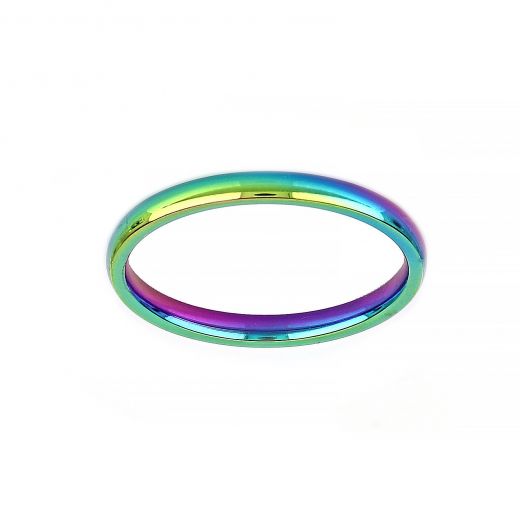Stainless steel wedding ring 2mm with multicolor coating