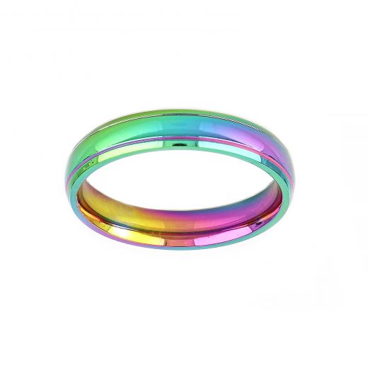 Stainless steel wedding ring 4mm with multicolor coating