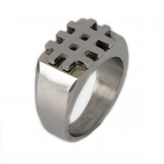 Ring made of stainless steel with embossed design. Ring made of stainless steel with embossed design.