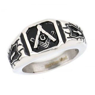 Ring made of stainless steel with embossed tectonic design! - 
