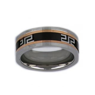 Stainless steel ring antistress, tricolor - 