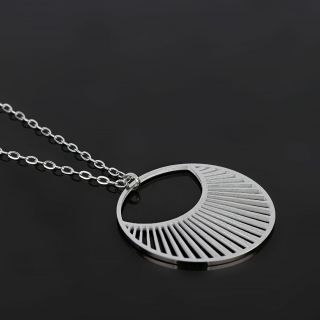 Necklace made of stainless steel with rays. - 
