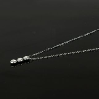 Necklace made of stainless steel with three crystals - 