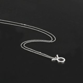 Necklace made of stainless steel with white cubic zirconia and Taurus star sign - 