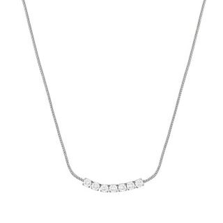 Necklace made of stainless steel with white zirconia Necklace made of stainless steel with white zirconia
