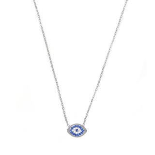 Necklace made of stainless steel with evil eye