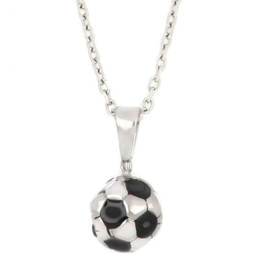 Pendant made of stainless steel with soccer ball chain