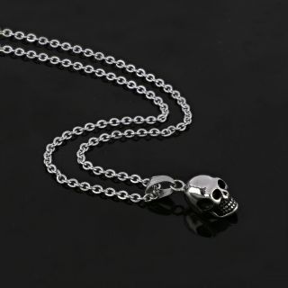 Pendant made of stainless steel with skull chain. - 