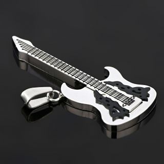 Electric guitar pendant made of stainless steel. - 