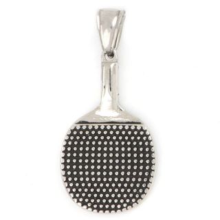 Table tennis racket pendant made of stainless steel. Table tennis racket pendant made of stainless steel.