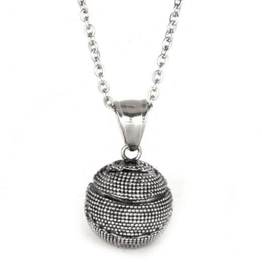 Basket ball pendant made of stainless steel