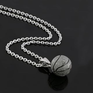 Basket ball pendant made of stainless steel - 