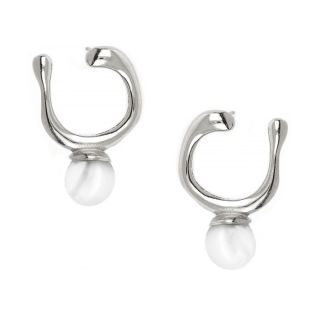 Stainless steel earrings with pearl Stainless steel earrings with pearl