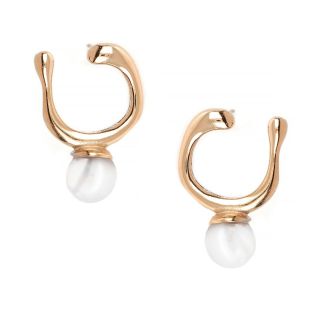 Stainless steel earrings  rose gold plated with pearl Stainless steel earrings  rose gold plated with pearl