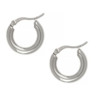 Stainless steel earrings with thick hoop design Stainless steel earrings with thick hoop design