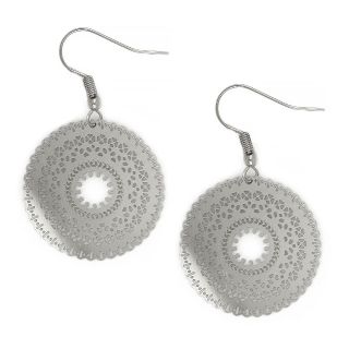 Stainless steel perforated disc earrings Stainless steel perforated disc earrings