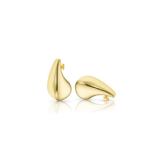 Earrings made of stainless steel gold plated in the shape of a bubble