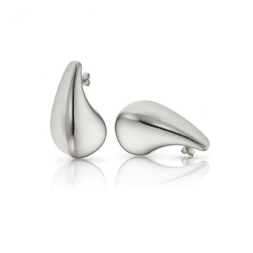 Earrings made of stainless steel in the shape of a bubble