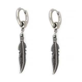 Σκουλαρίκια unisex ατσάλινα 2,5mm με ανάγλυφο σχέδιο φύλλου Σκουλαρίκια unisex ατσάλινα 2,5mm με ανάγλυφο σχέδιο φύλλου