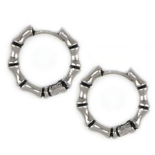 Unisex hoops made of stainless steel with bone design 4mm thick Unisex hoops made of stainless steel with bone design 4mm thick