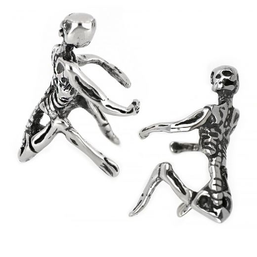 Women's stainless steel non pierced earrings with skeleton design