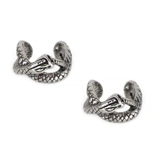 Unisex stainless steel non pierced earrings with snake design Unisex stainless steel non pierced earrings with snake design