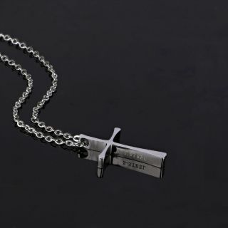 Cross made of stainless steel tiny with chain. - 