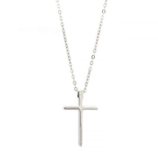 Unisex σταυρός ατσάλινος μικρός λιτός με αλυσίδα Unisex σταυρός ατσάλινος μικρός λιτός με αλυσίδα