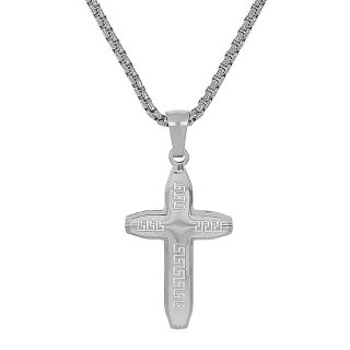 Cross made of stainless steel and meander with chain Cross made of stainless steel and meander with chain