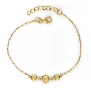 925 Sterling Silver  bracelet rhodium plated with Citrine 925 Sterling Silver  bracelet rhodium plated with Citrine