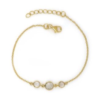 925 Sterling Silver  bracelet gold plated with Moonstone 925 Sterling Silver  bracelet gold plated with Moonstone