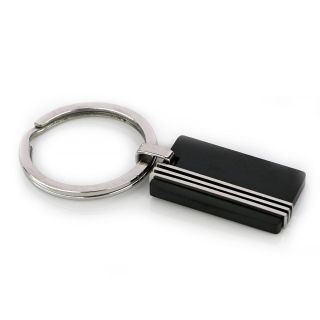 Keychain made of stainless steel in black color - 