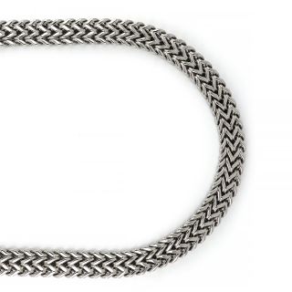 Chain necklace two-tone made of stainless steel in square design - 