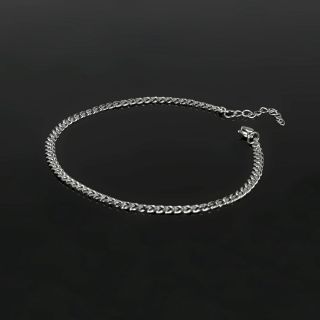 Anklet made of stainless steel with gourmet chain - 