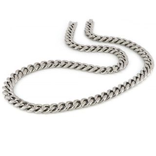 Chain necklace made of stainless steel width 10 mm and length 60 cm AL22124 - 